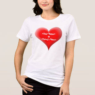 Your Name+Honey's Name Custom T-shirt Tri-Blend Shirt