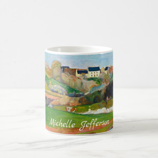 Your Name Impressionist Pastoral Painting Gauguin Coffee Mug (Center)