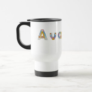 Your name in artsy floral letters / Ava Travel Mug