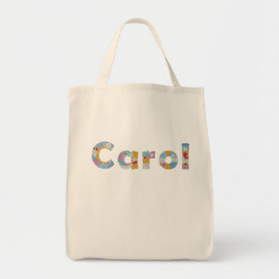 Your name in artsy floral letters / Carol Tote Ba Bag