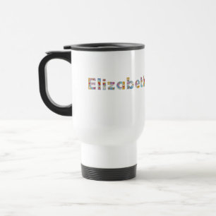 Your name in artsy floral letters / Elizabeth Travel Mug