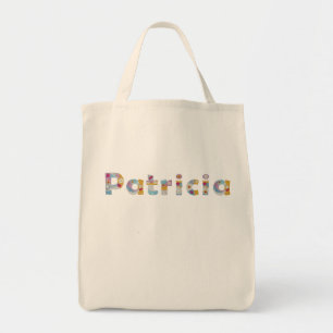 Your name in artsy floral letters / Patricia Tote  Bag