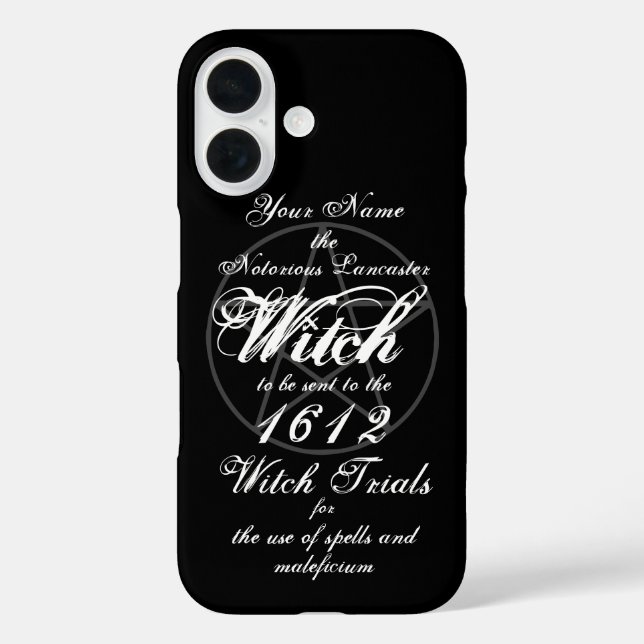 Your Name in Notorious Witch Trials Black Case-Mate iPhone Case (Back)