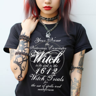 Your Name in Notorious Witch Trials Black Gothic T-Shirt