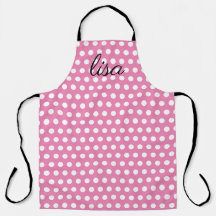 your name in pink and white dots trendy pattern