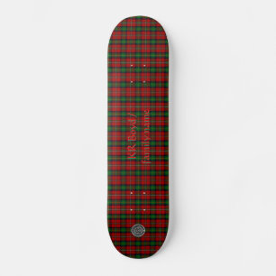 Your name / initials on Boyd Clan Family Tartan Skateboard