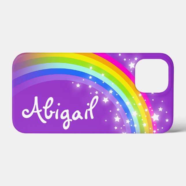 Your name letter rainbow purple Case-Mate iPhone case (Back (Horizontal))