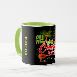 Your Name Marac and Cuatro Trini Christmas BLACK Mug