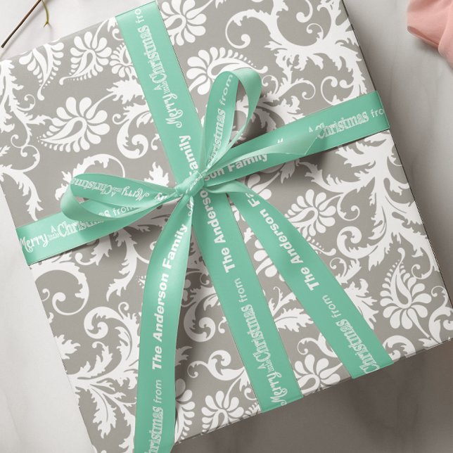 Your Name Merry Little Christmas Any Custom Colour Satin Ribbon (Creator Uploaded)