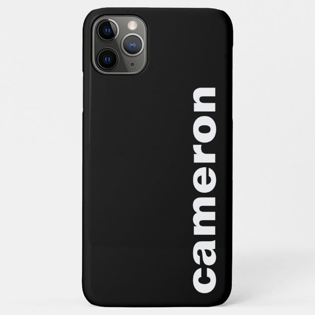 Your Name Modern Black Case-Mate iPhone Case (Back)
