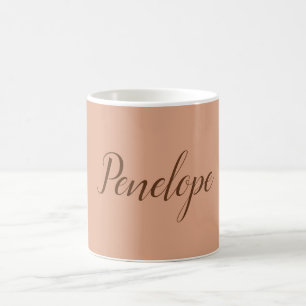 Your Name Modern Simple Plain Tumbleweed Colour Coffee Mug