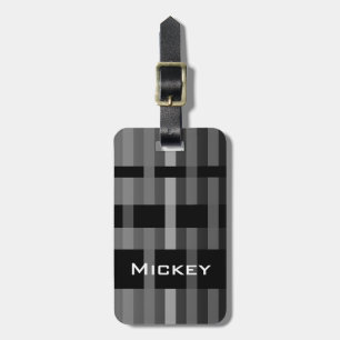 Your Name & Modern Weaving Stripes Luggage Tag