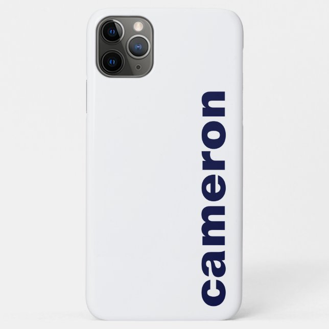 Your Name Modern White Case-Mate iPhone Case (Back)