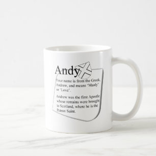 Your name mug, origin and meaning: Andy Coffee Mug