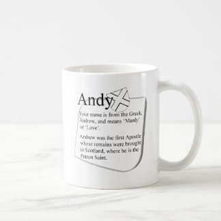Your name mug, origin and meaning: Andy Coffee Mug