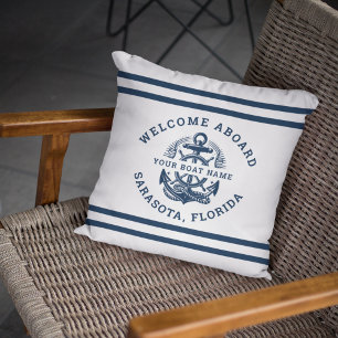 Your Name of Boat Ancient Anchor Cushion