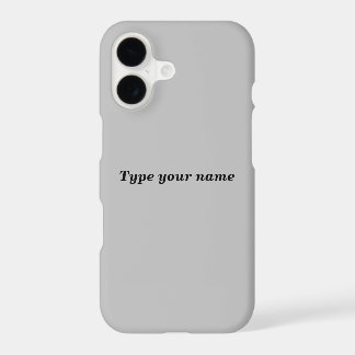 Your Name on Gray Phone Case