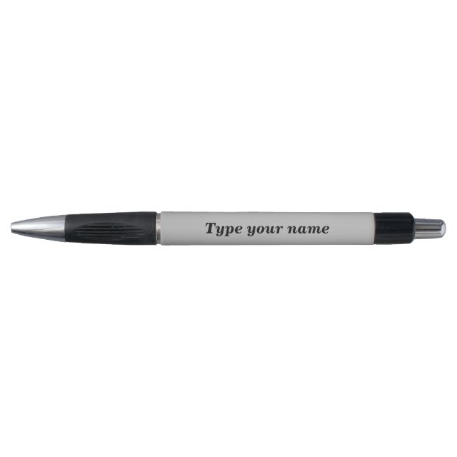 Your Name on Grey Barrel With Rubber Grip Pen (Front)