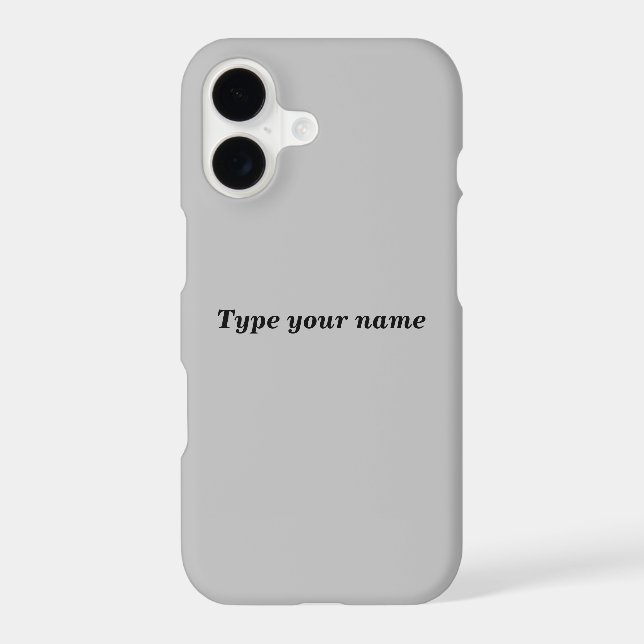 Your Name on Grey Phone Case (Back)
