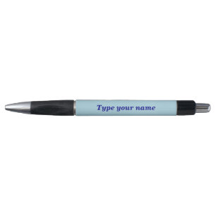 Your Name on Light Blue Barrel With Grip Pen