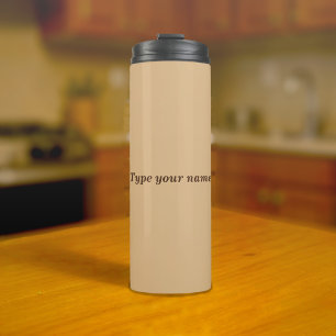 Your Name on Light Brown Tumbler