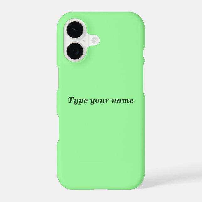 Your Name on Light Green Phone Case (Back)