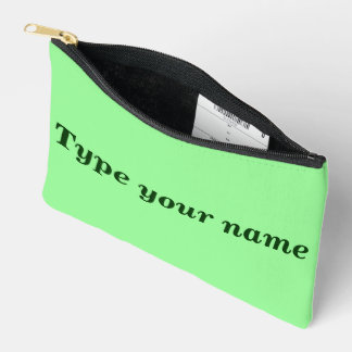 Your Name on Light Green Pouch