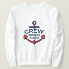 Your Name on Nautical Anchor Embroidery CREW