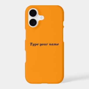 Your Name on Orange Phone Case