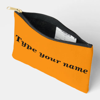 Your Name on Orange Pouch