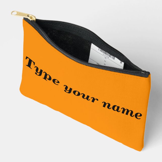 Your Name on Orange Pouch (Open)