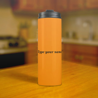 Your Name on Orange Tumbler