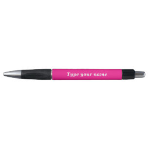 Your Name on Pink Barrel With Rubber Grip Pen