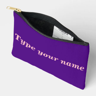 Your Name on Purple Pouch