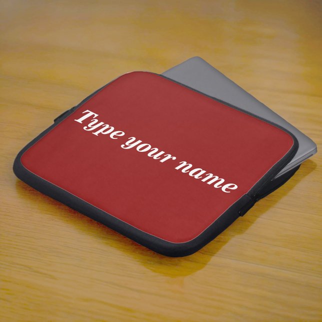 Your Name on Red Laptop Sleeve (Red laptop sleeve with your name)