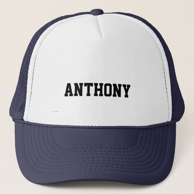Your Name on this Customised Cap Template (Front)