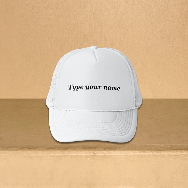 Your Name on White Trucker Cap (Creator Uploaded)