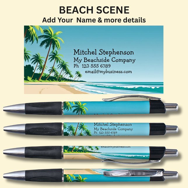 Your Name & Optional Details on Beach Scene (Creator Uploaded)