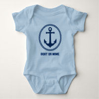 Your Name or Boat Name Sea Anchor Navy and Blue