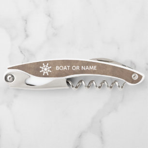 Your Name or Boat Name Vintag Nautical Corkscrew