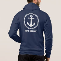 Your Name or Boat Nautical Sea Anchor Navy Blue