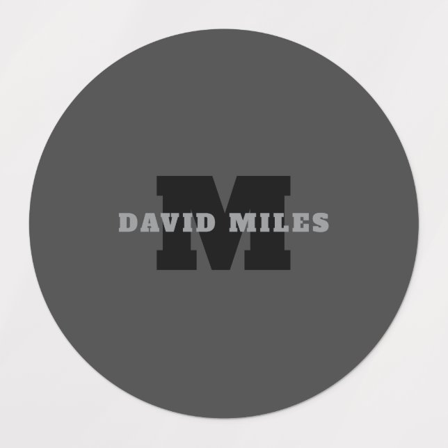 Your Name or Business Name | Modern Masculine Grey (Design 1)