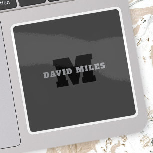 Your Name or Business Name Modern Masculine Grey