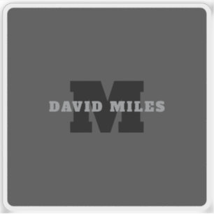 Your Name or Business Name   Modern Masculine Grey