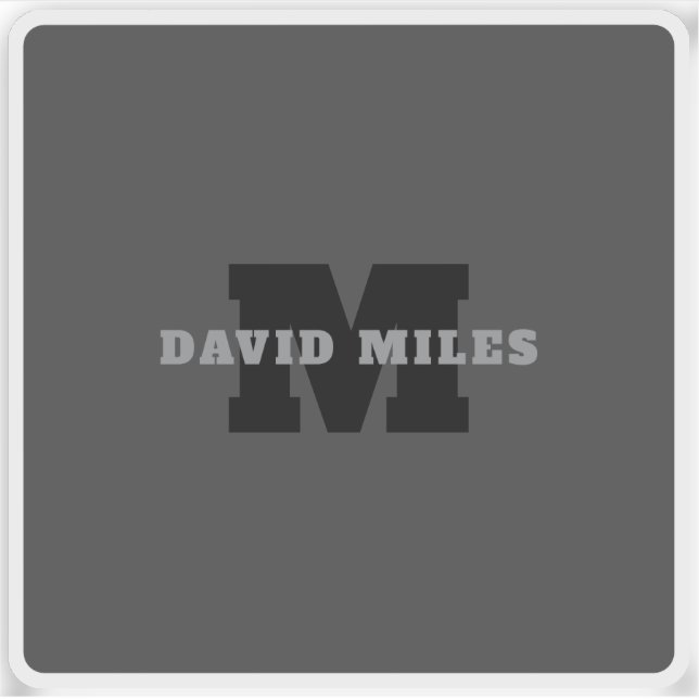 Your Name or Business Name | Modern Masculine Grey (Front)