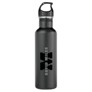 Your Name or Business Name   Modern Masculine Grey 710 Ml Water Bottle