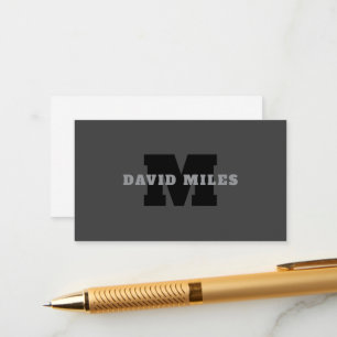 Your Name or Business Name   Modern Masculine Grey Enclosure Card