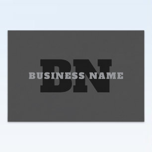 Your Name or Business Name   Modern Masculine Grey Food Label