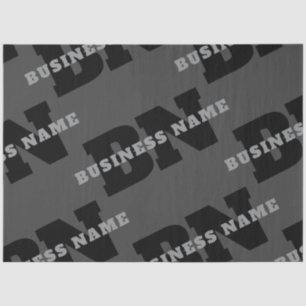 Your Name or Business Name   Modern Masculine Grey Tissue Paper