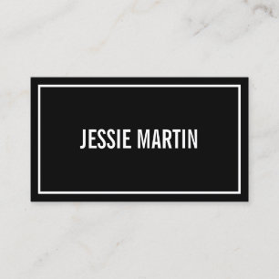 Your Name or Business's Name Modern White Border Business Card
